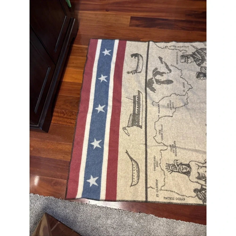 lewis and clark expedition of 1803-1806 Collectors 100% Virgin Wool Blanket MINT